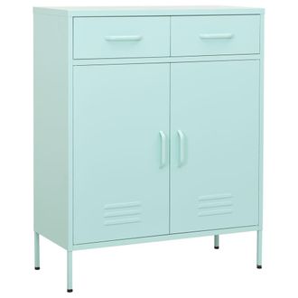Berkfield Home Storage Cabinet Mint 80x35x101.5 cm Steel in Blue
