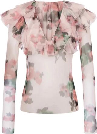 Philosophy di Lorenzo Serafini Polyester Overhemd - Stijl 0214 0755 1147 - Dames - Blouses - Roze - S - Polyester - Overhemden