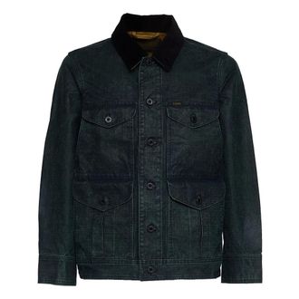 Filson Denim Jackets, male, Blue, Size: XS Waxed Ripstop Jacket
