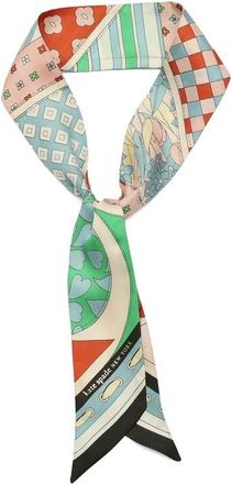 Kate Spade New York repatched silk skinny scarf in Blue/green at Nordstrom