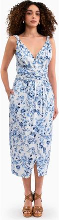 Rebecca Taylor Emelia Printed Dress in Alaskan Blue Multi at Nordstrom, Size Medium