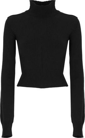 Rick Owens Maglione a coste a collo alto - Nero