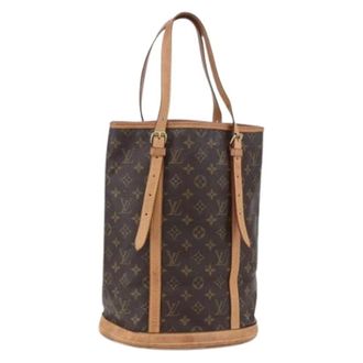 Louis Vuitton Pre-owned Bucket Bags, female, Brown, Size: ONE SIZE Pre-owned Canvas Bucket Bag
