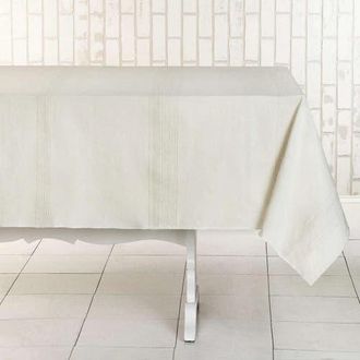 Sustainable Threads Ecoloom Handwoven Cotton Tablecloth in Whipped Cream - 60 X 60 at Nordstrom