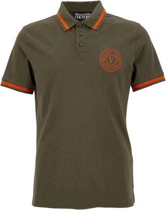 Versace Jeans Couture T-shirts en Polos - Heren - Polos - Groen - XS - Tops