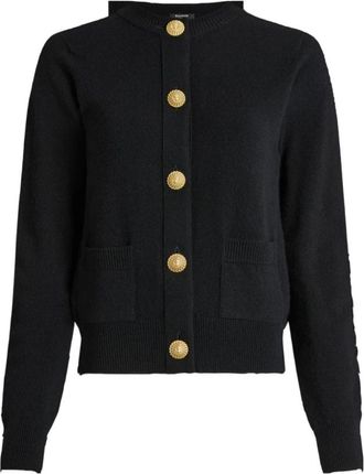 Balmain Cashmere Blend Vest - Dames - Vesten - Zwart - S - Wol - Truien & Vesten