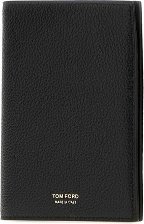 Tom Ford Mens Soft Grain Leather Passport Wallet Black