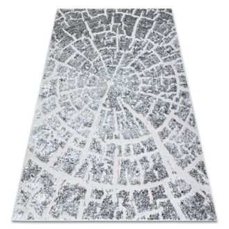 RugsX Rugsx - Alfombra Mefe Moderna 6185 &Aacute;rbol Madera - Structural Dos Niveles De Vell&oacute;n Gris Grey 120x170 Cm