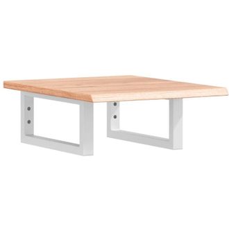 vidaXL Vidaxl - Estante De Lavabo De Pared De Acero Y Madera Maciza De Roble