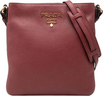 Prada Pre-owned Vintage Crossbody Tas - Dames - Vintage Schoudertas - Rood - ONE Size - Leer - Vintage