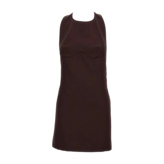 Elisabetta Franchi Short Dresses, female, Brown, Size: XS Duchesse Mini Dress