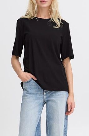 b.young Pamila Half Sleeve T-Shirt in Black at Nordstrom Rack, Size X-Small