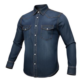 Jacob Cohen Western Shirt - Heren - Spijkeroverhemden - Blauw - XL - Katoen - Overhemden