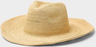 Simons Womens Raffia minimalist Western hat