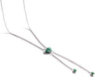 LuvMyJewelry Luv Me Green Aventurine Gemstone Sterling SIlver Adjustable Heart Women Necklace