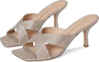 Stuart Weitzman Dayna Slide 75 Womens Wedge Shoes Poudre : 10.5 M, Leather