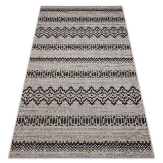 RugsX Rugsx - Alfombra De Cuerda Sisal Floorlux 20510 Plateado/negro Grey 120x170 Cm
