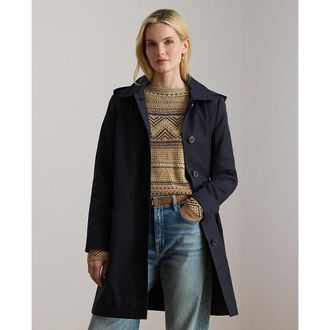 Ralph Lauren Lange trenchcoat met knoopsluiting, tussenseizoen