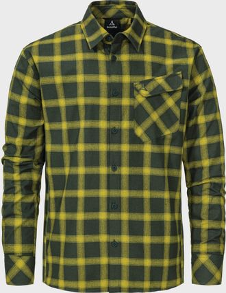 Sch&ouml;ffel Outdoorhemd SCH&Ouml;FFEL Hiking Shirt Style Poplar MNS, Herren, Gr. 48, Normalgr&ouml;ssen, gelb (5455, gelb), Oberstoff: 60% Baumwolle, 40% Polyester, V-Aussc