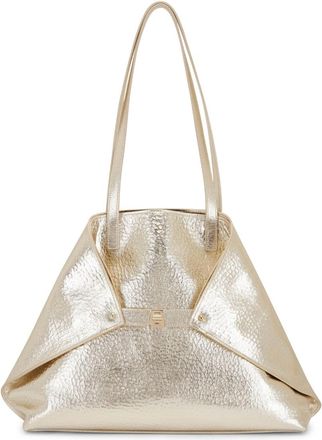 Akris Ai metallic shoulder bag - women - Grained Leather - One Size - Gold