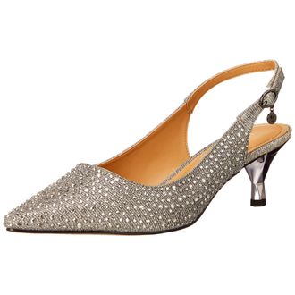 J. Rene&eacute; Ferryanne Pump Pewter Glitter / Rhinestones FERRYA-GFPEW Womens