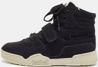 Isabel Marant Navy Blue Suede Alsee Sneakers