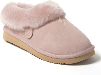 Dearfoams Fireside by Dearfoams Womens Adelaide Genuine Shearling Clog Slipper