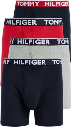 Tommy Hilfiger Assorted 4-Pack Boxer Briefs in Red at Nordstrom Rack, Size X-Large