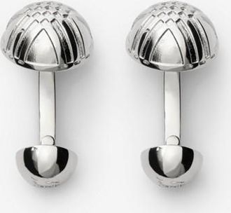 Burberry Engraved Check Cufflinks
