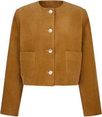 Masai Janyra Jas - Dames - Zomerjassen - Bruin - L - Katoen - Jassen