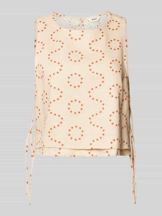 Object Cropped Leinenbluse mit seitlichen Schn&uuml;rungen Modell CHANG in Beige, Gr&ouml;&szlig;e 40