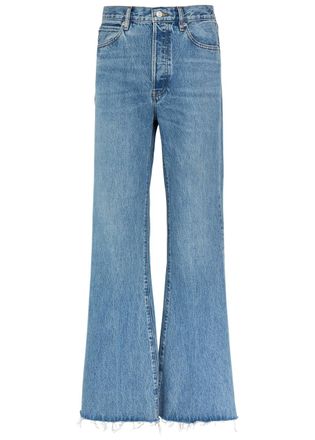 Frame Denim The Lax Distressed Flared-leg Jeans - Blue - 27 (W27 / UK8-10 / S)