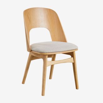Sklum Sklum - Silla De Comedor En Madera Y Tapizada Juna