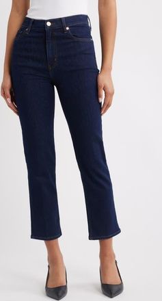 Frame Denim Pixie Le Sleek Straight High Waist Ankle Straight Leg Jeans in Rinse at Nordstrom, Size 27