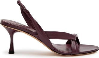 Studio Amelia Siena Braided 70 Leather Sandals - Burgundy - 40 (IT40 / UK7)