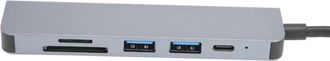 OEM Hub Usb Multipuerto Para Macbook Pro Air, Estaci&oacute;n De Acoplamiento Usb-c De 6 Puertos Con Hdmi, Lector De Tarjetas Sd, Carga R&aacute;pida De 100 W Y Puertos