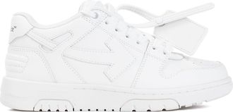 Off-white White Out Of Office Leather Sneakers-Donna