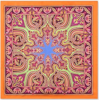 Etro Seidentwill-Einstecktuch mit floralem Paisley-Motiv