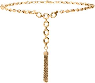 Chlo&eacute; Pompoms Tassle Gold-tone Brass Belt - One Size