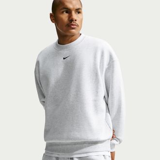 Nike Mens Solo Fleece Crew-Neck Sweatshirt in Brown | IX1936-051