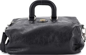 Gucci Morpheus Convertible Glazed Leather Medium backpack - Zwart