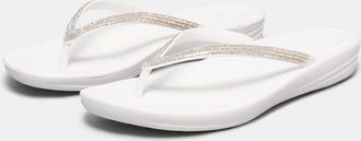 FitFlop Womens FitFlop IQushion Sparkle Womens Flip-Flop - Urban White 194 - Size: 7