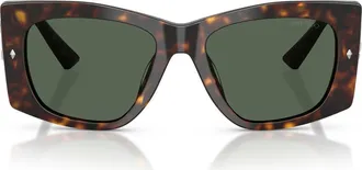 Jimmy Choo London 54mm Butterfly Sunglasses in Havana/dark Green at Nordstrom