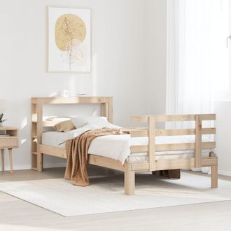 Berkfield Home Bed Frame with Headboard without Mattress 90x190 cm Single in Brown