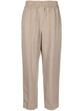 Brunello Cucinelli High waist broek - Bruin