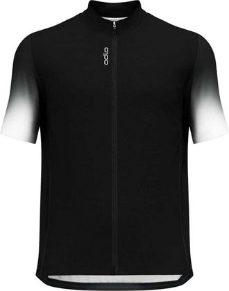 Odlo Slim-fit fietsshirt voor heren met kleurverloopprint (Zwarte afdruk)
