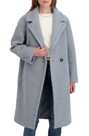 Elie Tahari Ivy Double Breasted Longline Coat in Powder Blue at Nordstrom Rack, Size Small