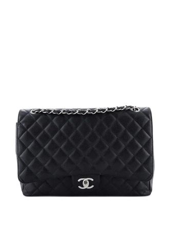 Chanel Classic Double Flap Bag Quilted Caviar Maxi shoulder bag - Zwart