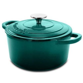Crock-pot 3 Quart Enameled Cast Iron Casserole with Lid in Blue at Nordstrom