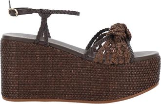 Twinset Intreccio - Dames - Sleehakken - Bruin - 40 EU - Leer - Schoenen